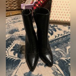 Lulus Black Snakeskin Heels